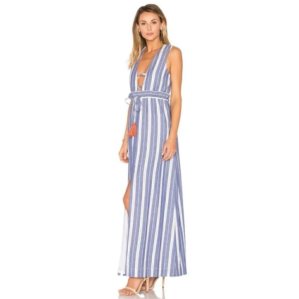 Tularosa X Revolve Essie Maxi Dress in Indigo Stripe - Picture 10 of 12